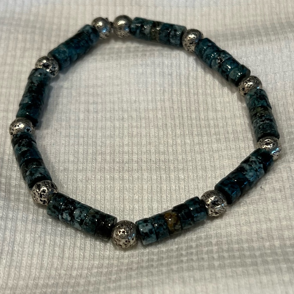 African Turquoise Round Beaded Bracelet